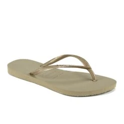 Havaianass Girls' Slim Flip Flops - Sand Grey/Light Golden 6 Havaianass Girls' Slim Flip Flops - Sand Grey/Light Golden -Vans Shoes Shop 10537258 1714283393625144
