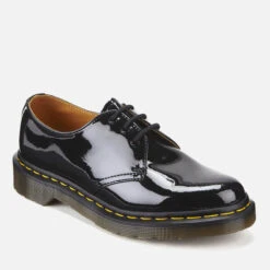 Dr. Martens Women's 1461 Patent Lamper 3-Eye Shoes - Black -Vans Shoes Shop 10688285 7484492367788914