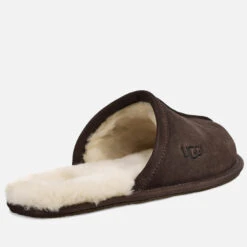 UGG Men's Scuff Suede Sheepskin Slippers - Espresso -Vans Shoes Shop 10713300 6934978540263852