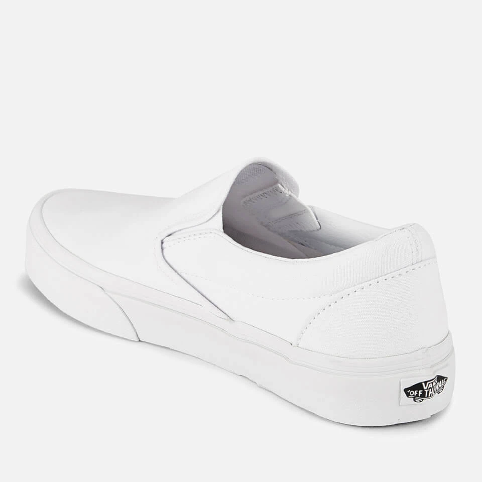Vans Classic Slip-On Canvas Trainers - True White 5 Vans Classic Slip-On Canvas Trainers - True White - Image 5