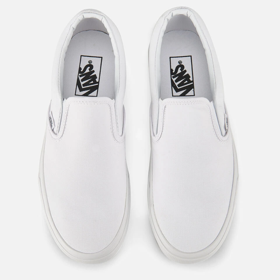 Vans Classic Slip-On Canvas Trainers - True White 2 Vans Classic Slip-On Canvas Trainers - True White - Image 2