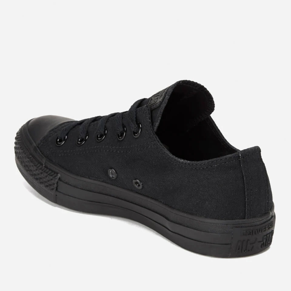 Converse Chuck Taylor All Star Ox Canvas Trainers - Black Monochrome 5 Converse Chuck Taylor All Star Ox Canvas Trainers - Black Monochrome - Image 5