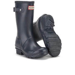 Hunter Original Big Kids' Wellington Boots - Navy -Vans Shoes Shop 11260934 1514403997856947