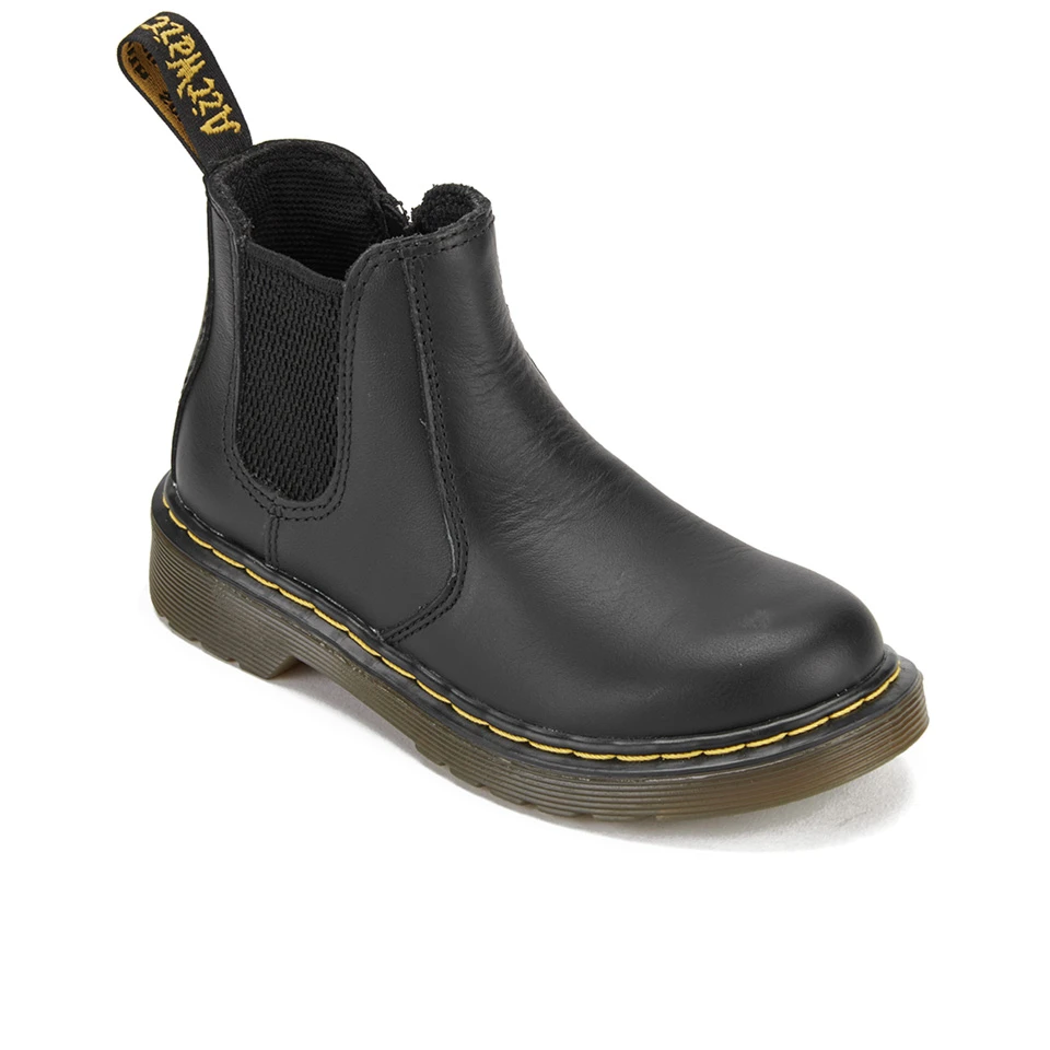Dr. Martens Kids' 2976 J Softy T Leather Chelsea Boots - Black 2 Dr. Martens Kids' 2976 J Softy T Leather Chelsea Boots - Black - Image 2