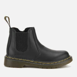 Dr. Martens Kids' 2976 J Softy T Leather Chelsea Boots - Black