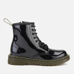 Dr. Martens Kids' 1460 J Patent Lamper Lace Up Boots - Black