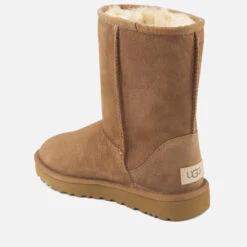 UGG Women's Classic Short II Sheepskin Boots - Chestnut -Vans Shoes Shop 11307810 7054718863287810