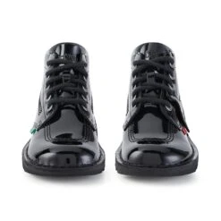 Kickers Youth Kick Hi Patent Leather Boots - Black -Vans Shoes Shop 11311325 1554877247544737