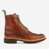 Grenson Men's Fred Hand Painted Leather Commando Sole Lace Up Boots - Tan