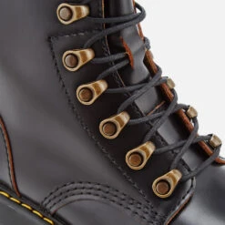 Dr. Martens Women's Leona Leather Lace Up Heeled Boots - Black -Vans Shoes Shop 11447028 1854520892660288