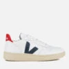 Veja Women's V-10 Leather Trainers - Extra White/Nautica/Pekin