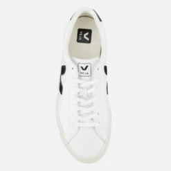Veja Men's Esplar Leather Trainers - Extra White/Black -Vans Shoes Shop 11576690 3554568491351680