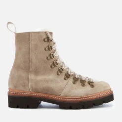 Grenson Women's Nanette Suede Hiking Style Boots - Maple