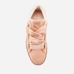 Puma Women's Basket Heart Corduroy Trainers - Dusty Coral -Vans Shoes Shop 11728129 1944606604545860