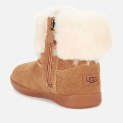 UGG Toddlers' Ramona Fluff Top Sheepskin Boots - Chestnut -Vans Shoes Shop 11835989 1314794787458078
