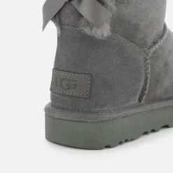 UGG Women's Mini Bailey Bow II Sheepskin Boots - Grey 7 UGG Women's Mini Bailey Bow II Sheepskin Boots - Grey -Vans Shoes Shop 11836320 1094718865848463
