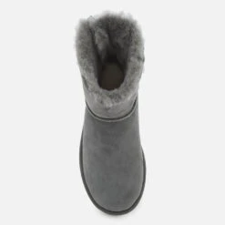 UGG Women's Mini Bailey Bow II Sheepskin Boots - Grey 6 UGG Women's Mini Bailey Bow II Sheepskin Boots - Grey -Vans Shoes Shop 11836320 9874611575919858