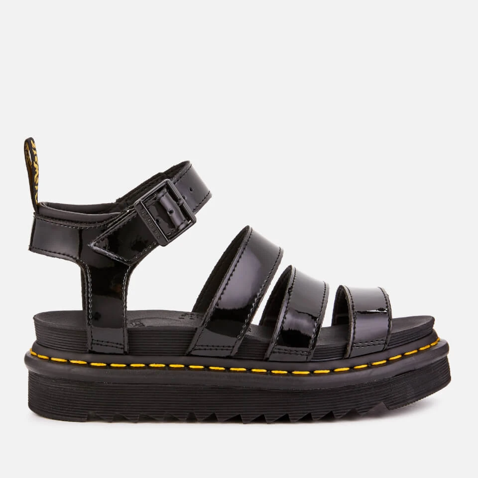 Dr. Martens Women's Blaire Patent Lamper Strappy Sandals - Black 1 Dr. Martens Women's Blaire Patent Lamper Strappy Sandals - Black