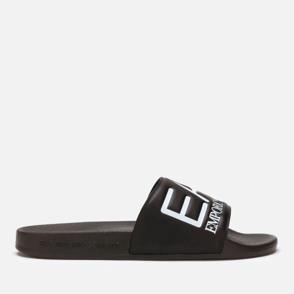 Emporio Armani EA7 Sea World Slide Sandals - Black 2 Emporio Armani EA7 Sea World Slide Sandals - Black - Image 2