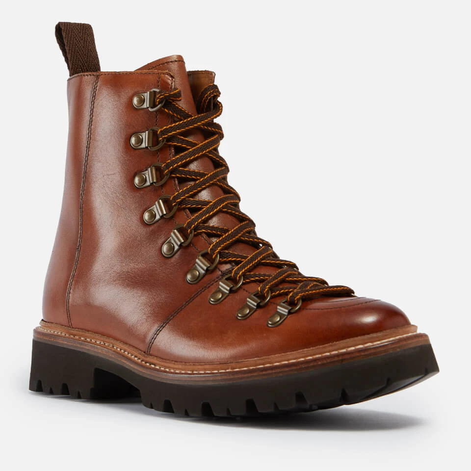 Grenson Women's Nanette Hand Painted Leather Hiking Style Boots - Tan 2 Grenson Women's Nanette Hand Painted Leather Hiking Style Boots - Tan - Image 2