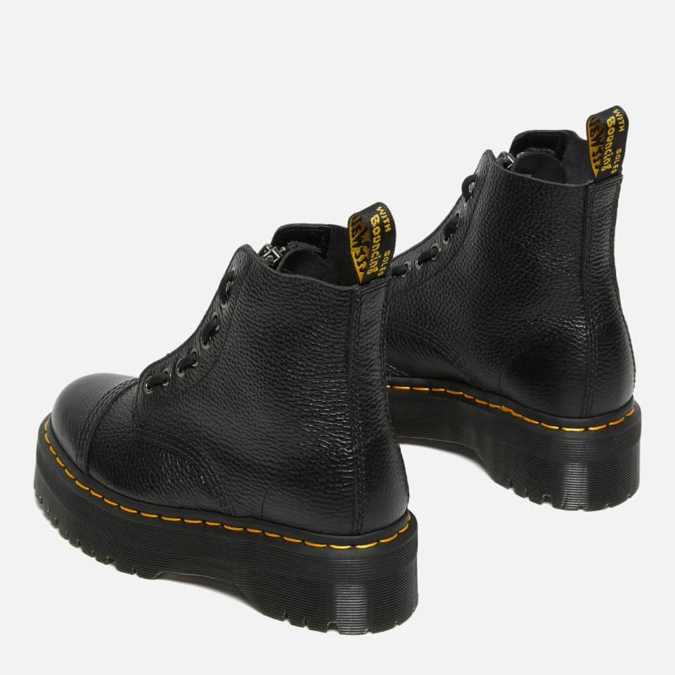 Dr. Martens Women's Sinclair Leather Zip Front Boots - Black 3 Dr. Martens Women's Sinclair Leather Zip Front Boots - Black - Image 3