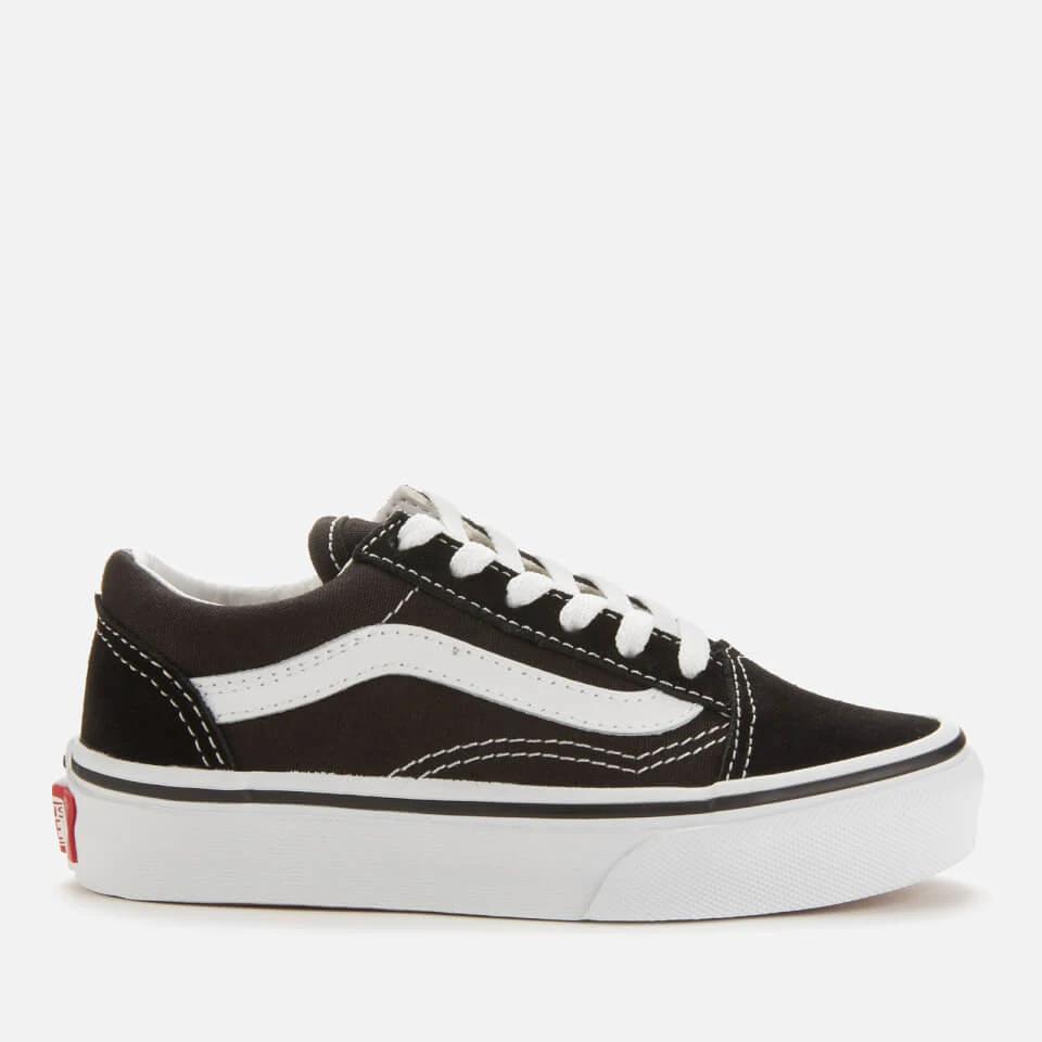 Vans Kids' Old Skool Trainers - Black/True White 1 Vans Kids' Old Skool Trainers - Black/True White
