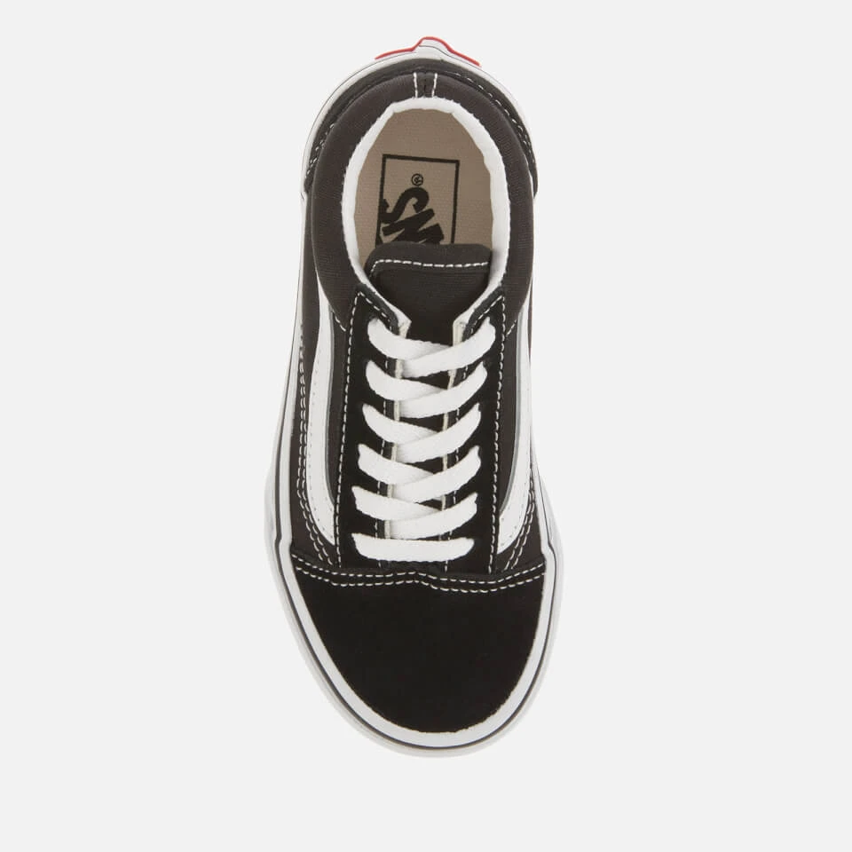 Vans Kids' Old Skool Trainers - Black/True White 3 Vans Kids' Old Skool Trainers - Black/True White - Image 3