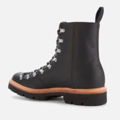 Grenson Men's Brady Leather Hiking Style Boots - Black -Vans Shoes Shop 12526454 5304800468805215