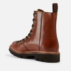 Grenson Men's Brady Handpainted Leather Hiking Style Boots - Tan -Vans Shoes Shop 12526460 2014973116404858