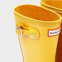 Hunter Original Big Kids' Wellington Boots - Yellow -Vans Shoes Shop 12572983 8244769662169367