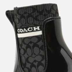 Coach Women's Rivington Signature Knit Rain Boots - Black 7 Coach Women's Rivington Signature Knit Rain Boots - Black -Vans Shoes Shop 12579405 2774867612204779