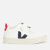 Veja Kid's Esplar Velcro Trainers - Extra White/Nautico/Pekin