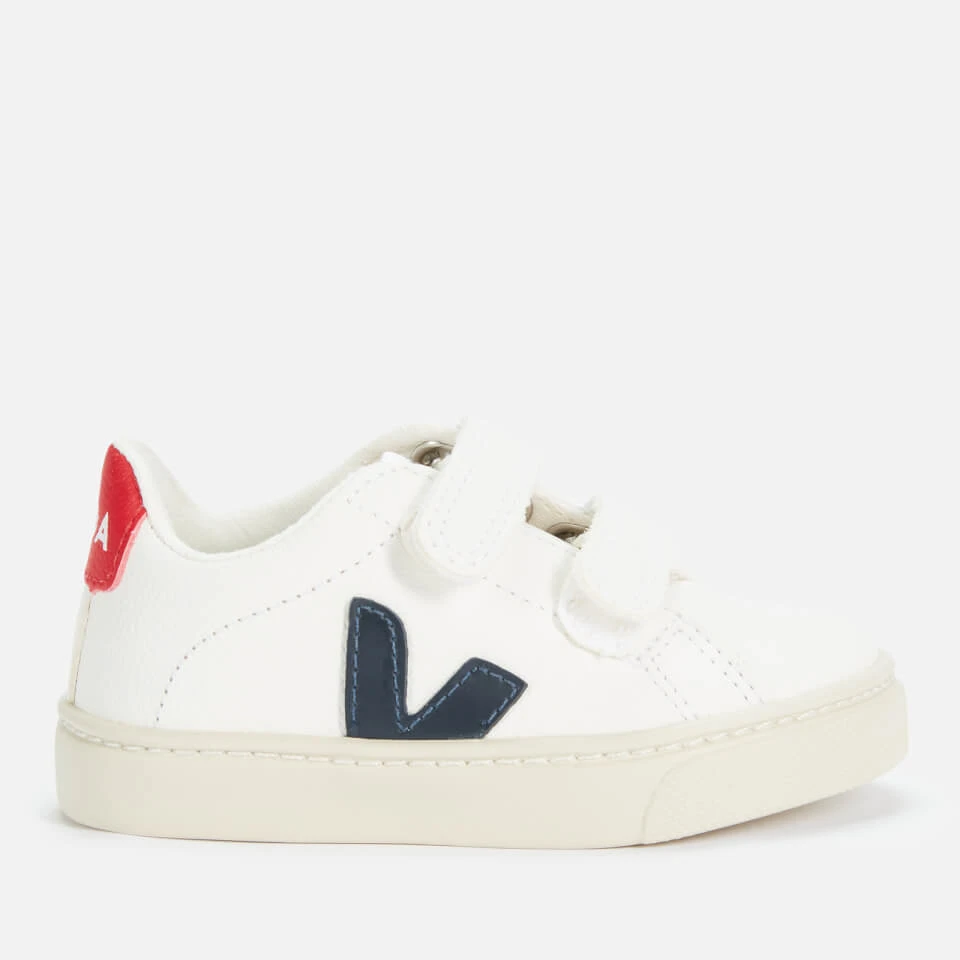 Veja Kid's Esplar Velcro Trainers - Extra White/Nautico/Pekin 1 Veja Kid's Esplar Velcro Trainers - Extra White/Nautico/Pekin