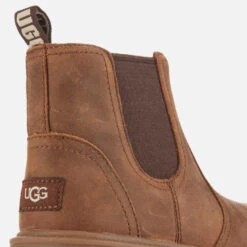 UGG Kids' Bolden Waterproof Leather Chelsea Boots - Walnut -Vans Shoes Shop 12614172 1104799268435594