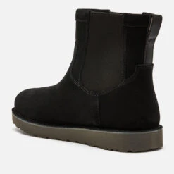 UGG Men's Campout Suede Chelsea Boots - Black -Vans Shoes Shop 12615408 1674804157957463