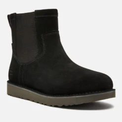 UGG Men's Campout Suede Chelsea Boots - Black -Vans Shoes Shop 12615408 3754804157910072