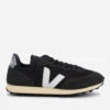Veja Men's Rio Branco Mesh Running Style Trainers - Black/White/Oxford Grey