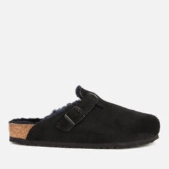Birkenstock Men's Boston Shearling Lined Mules - Black