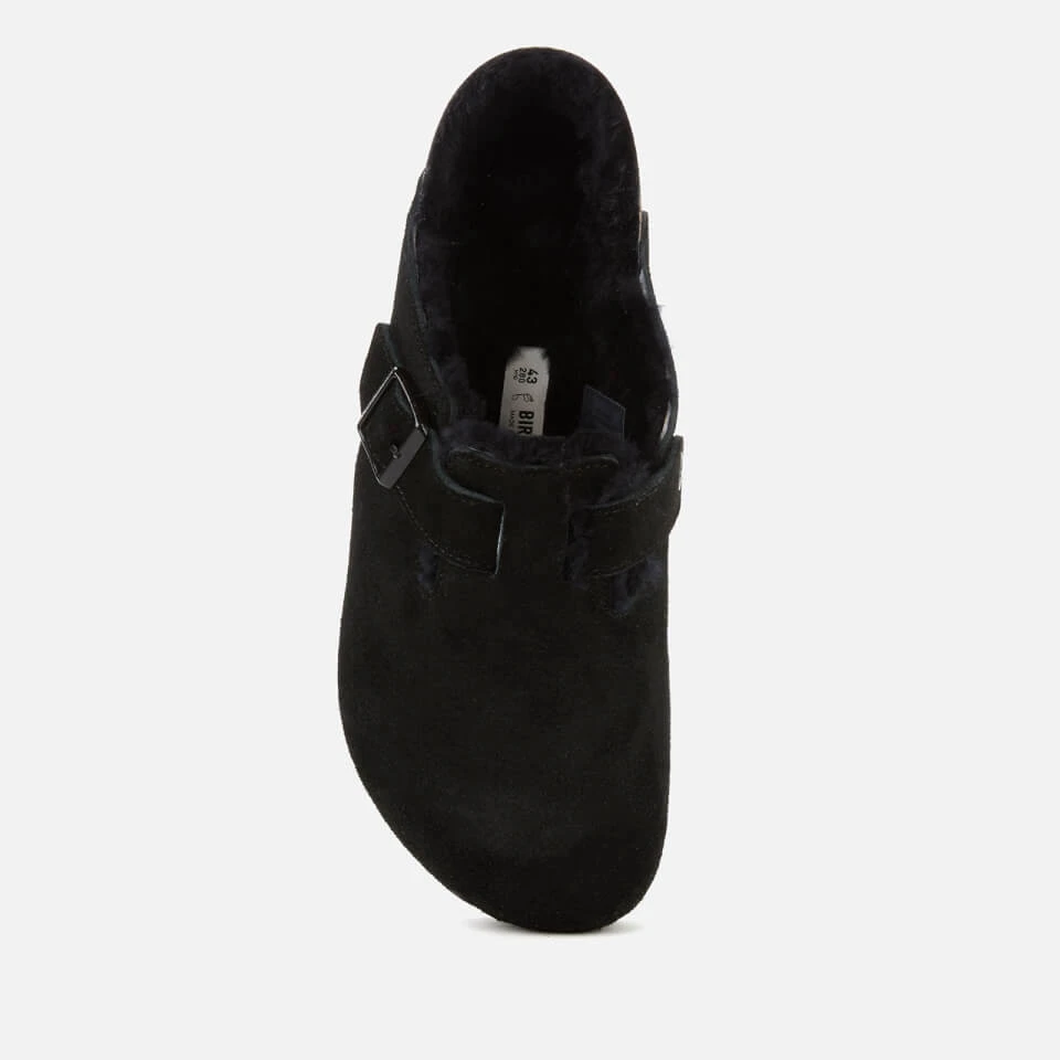 Birkenstock Men's Boston Shearling Lined Mules - Black 3 Birkenstock Men's Boston Shearling Lined Mules - Black - Image 3