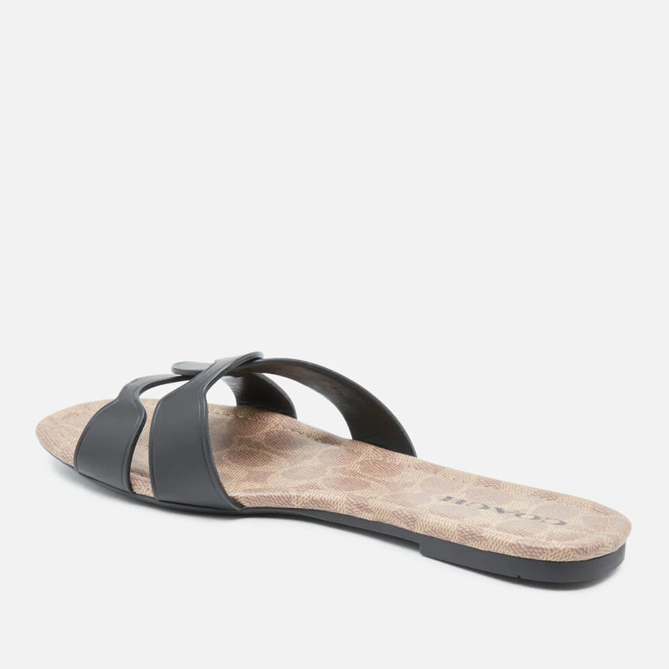 Coach Women's Essie Leather Sandals - Black 2 Coach Women's Essie Leather Sandals - Black - Image 2