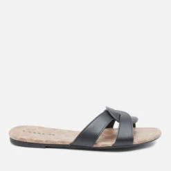 New Arrival 4 Coach Women's Essie Leather Sandals - Black