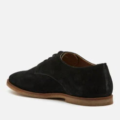 Walk London Men's Danny Suede Derby Shoes - Black -Vans Shoes Shop 12744112 4274848523529328