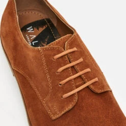 Walk London Men's Danny Suede Derby Shoes - Tan -Vans Shoes Shop 12744118 5614848523646307