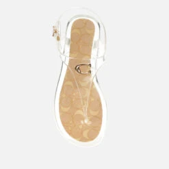 Coach Women's Natalee Rubber Jelly Toe Post Sandals - Clear -Vans Shoes Shop 12754164 2044858861320033