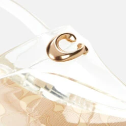 Coach Women's Natalee Rubber Jelly Toe Post Sandals - Clear -Vans Shoes Shop 12754164 2114858861356327