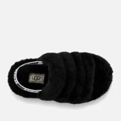 UGG Kids' Fluff Yeah Slide Slippers - Black -Vans Shoes Shop 12772133 3644840439879910