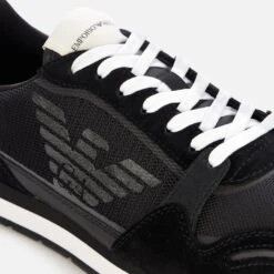 Emporio Armani Men's Running Style Trainers - Black -Vans Shoes Shop 12778315 1064867887340617