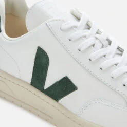 Veja Men's V12 Leather Trainers - Extra White/Cyprus -Vans Shoes Shop 12786917 1304850326060173