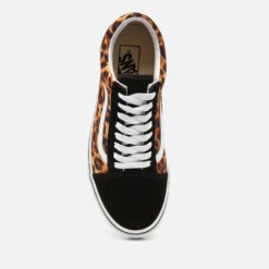 Vans Women's Leopard Old Skool Trainers - Black/True White -Vans Shoes Shop 12792278 1104851092142327