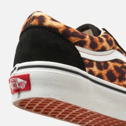 Vans Women's Leopard Old Skool Trainers - Black/True White -Vans Shoes Shop 12792278 9994851092176086